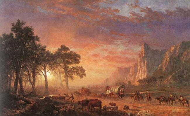 Albert Bierstadt Oregon Trail, oil painting picture